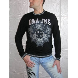 Джемпер трикотажный D&A Jeans-Dman81 черный с блестками